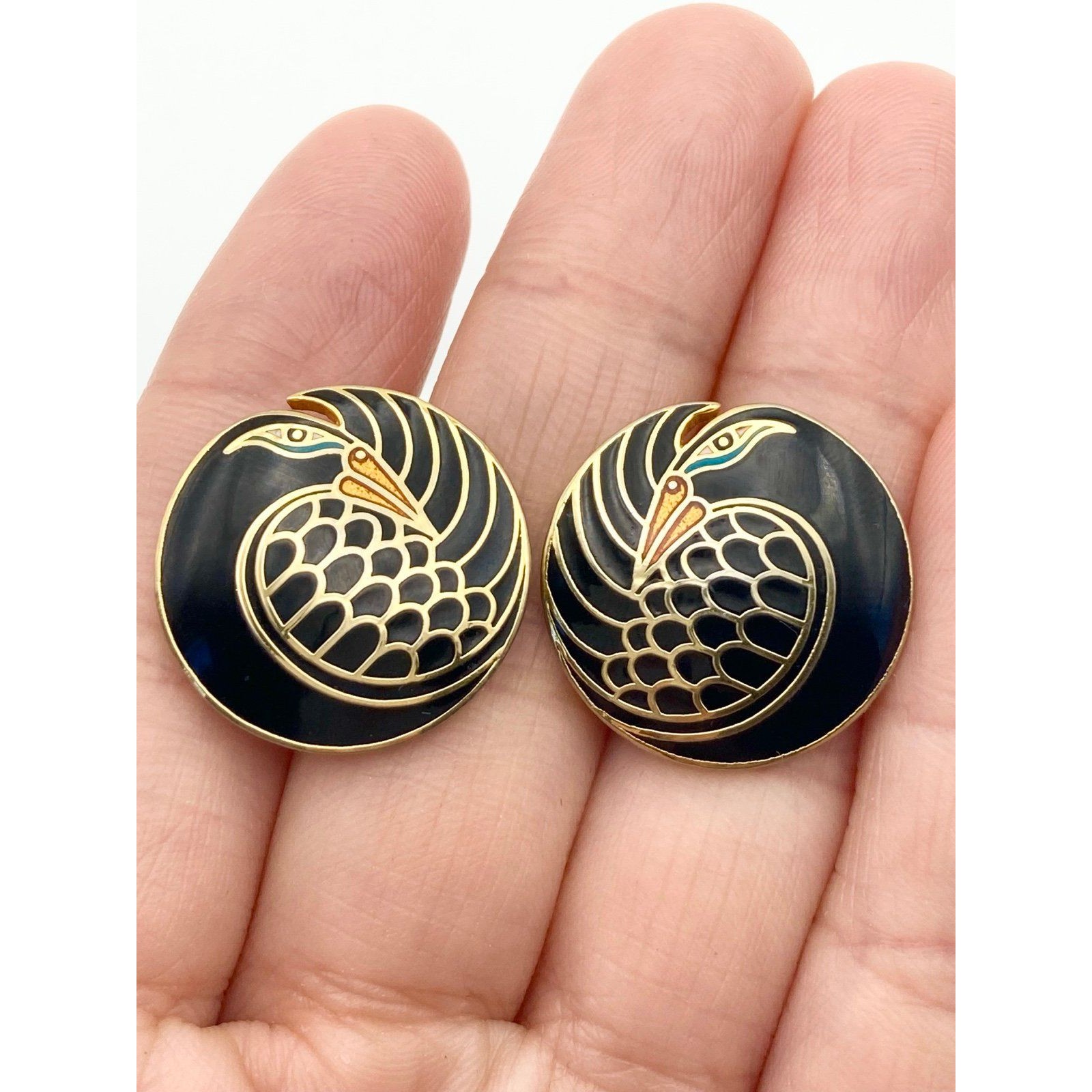 Laurel Burch Myhan Bird Enamel Earrings